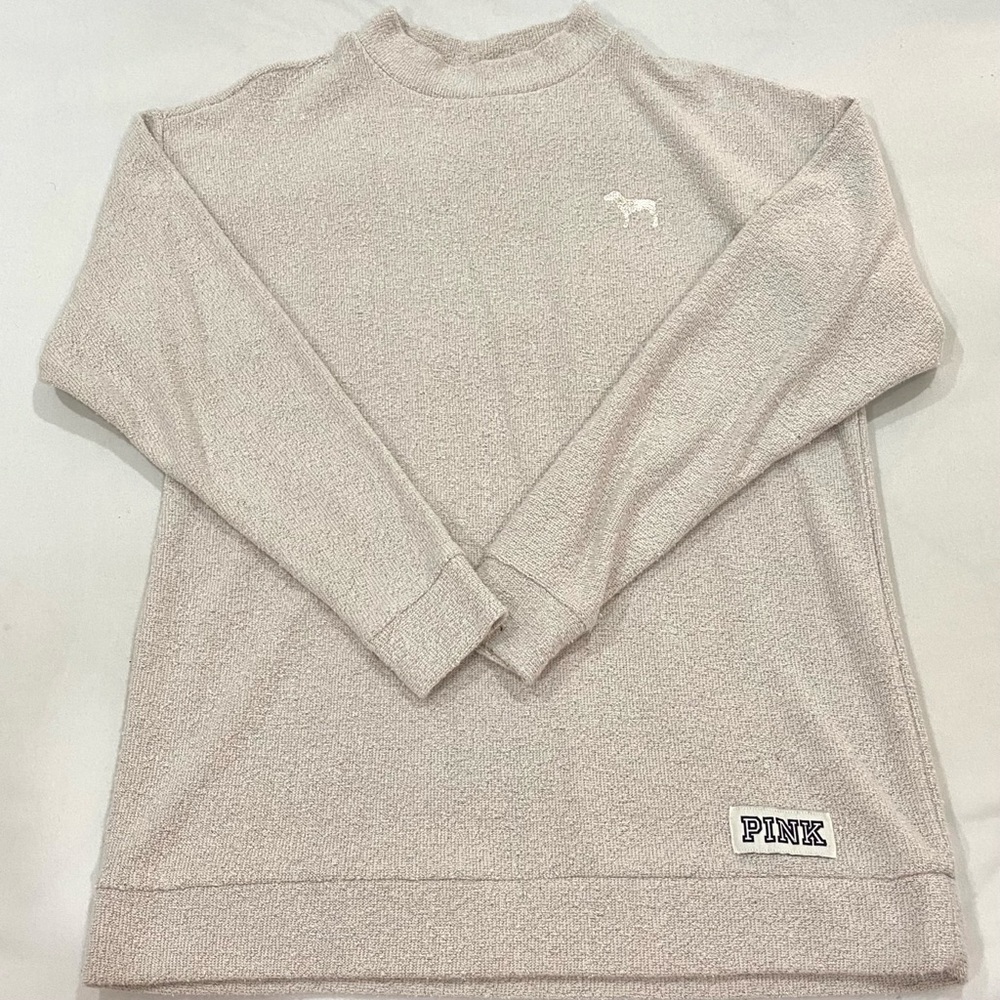 VS Pink Mock Neck Sweater Crewneck Pullover